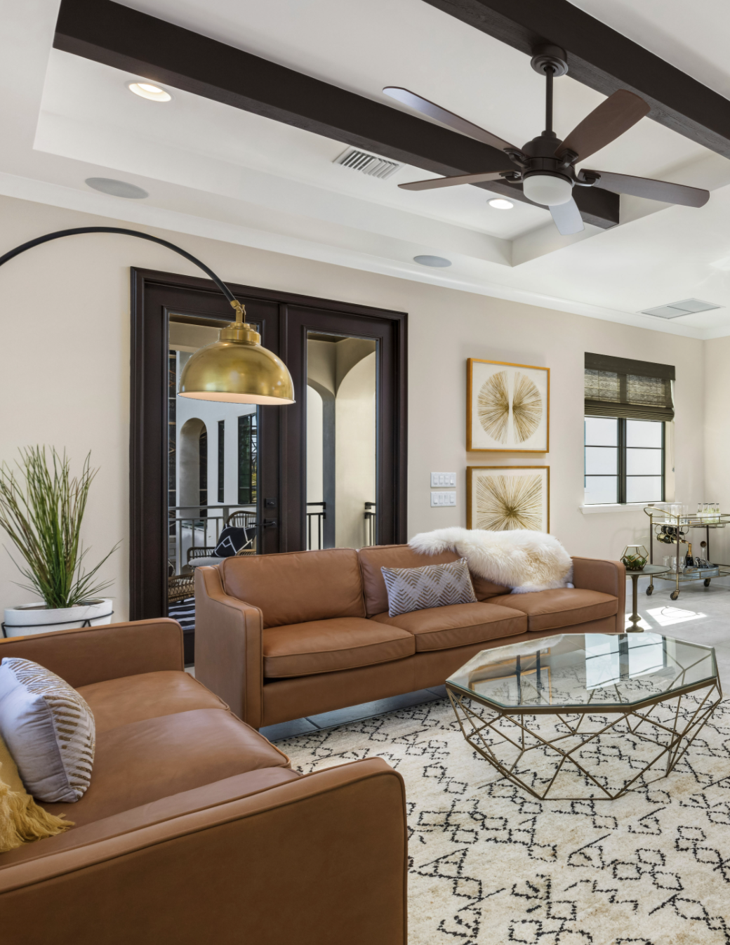 matanilla reef family room with ceiling accents